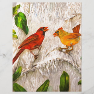 Cardinaux oiseaux Chant d'amour