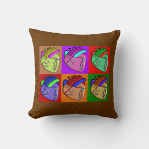 Cardiologie Heart Pop Art Coussin