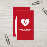 cardiologue moderne carte de visite cardiaque
