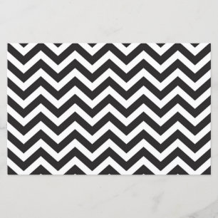Cardstock noir et blanc épais Chevron