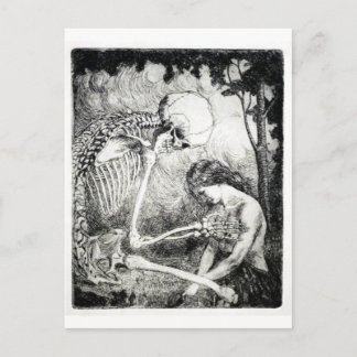 Caresse de la mort carte postale