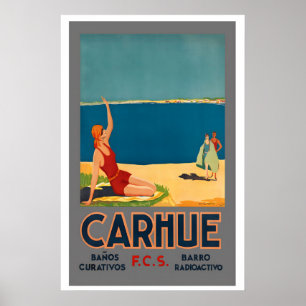 Carhué Argentine Affiche de voyage vintage - Enca