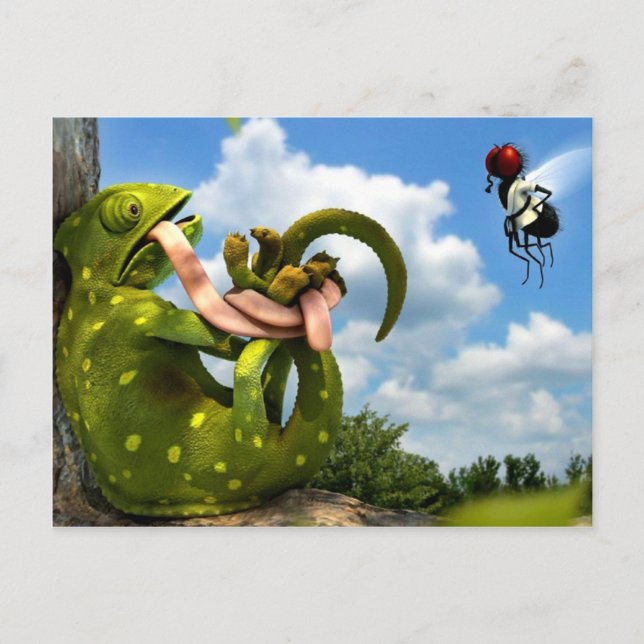 Caricature amusante carte postale (Devant)