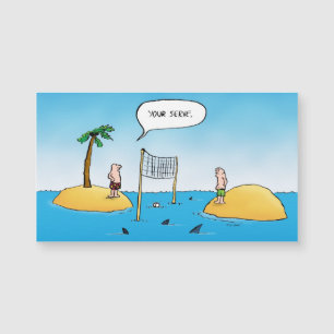 Caricature amusante de Shark Volleyball