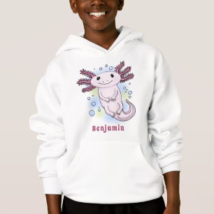 Caricature axolotl rose adorable