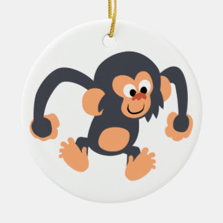 Caricature Bouncon Chimpanzé Ornement