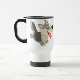 Caricature caricaturale mignonne Loup Commuter Mug