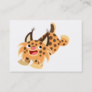 Caricature chatoyante Bobcat Carte de visite