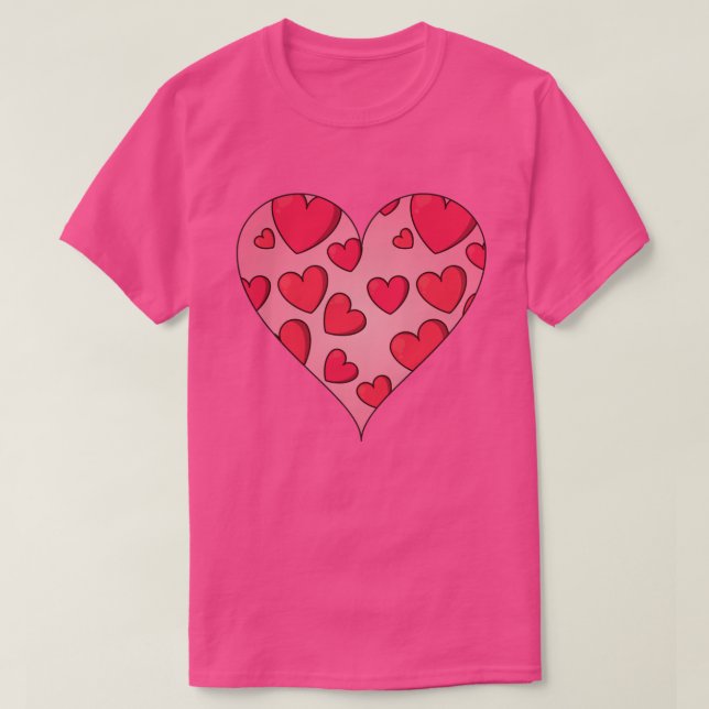 Caricature Coeur Saint Valentin T-shirt (Design devant)