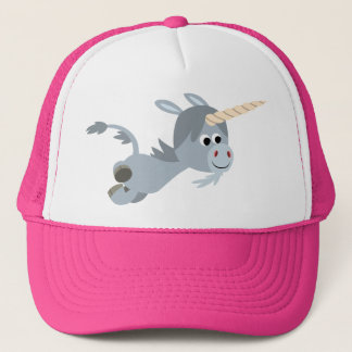 Caricature Cute Unicorn Dans Un Casquette Vite