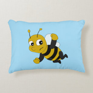 Caricature d'abeille coussin décorative