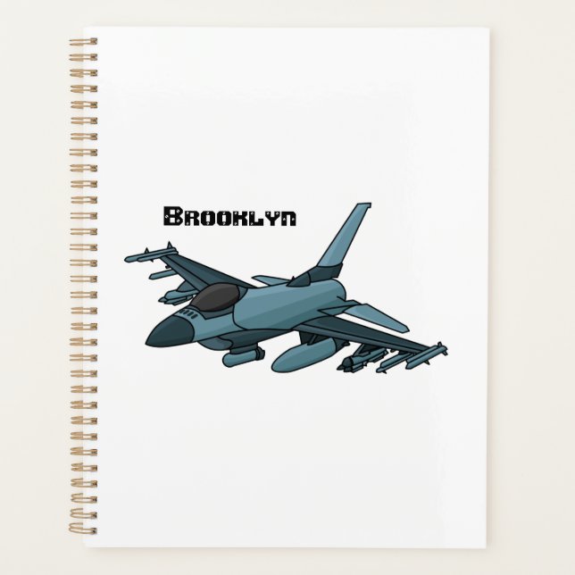 Caricature d'avion de chasse militaire (Devant)