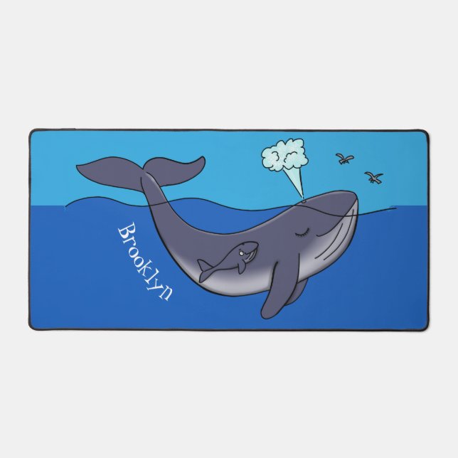 Caricature de baleine mignonne et de baleine de ve (Recto)