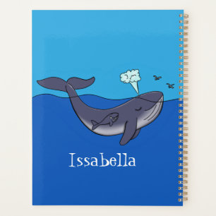 Caricature de baleine mignonne et de baleine de ve