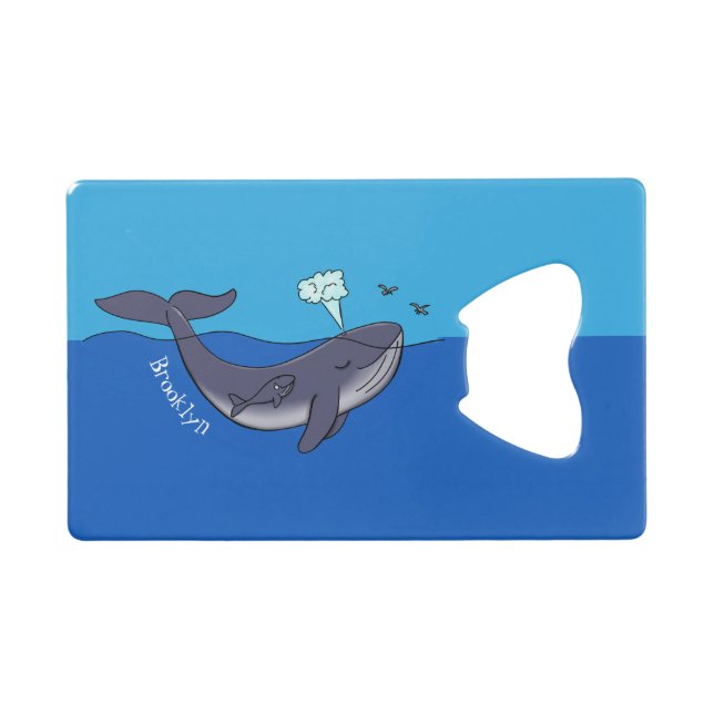 Caricature de baleine mignonne et de baleine de ve (Devant (Horizontal))