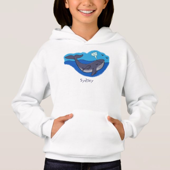 Caricature de baleine mignonne et de baleine de ve (Devant)