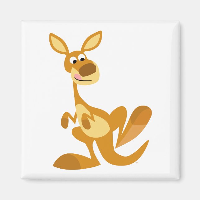 Caricature de battement mignon Magnet Kangaroo (Devant)