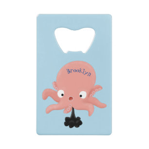 Caricature de bébé pieuvre rose mignonne humour