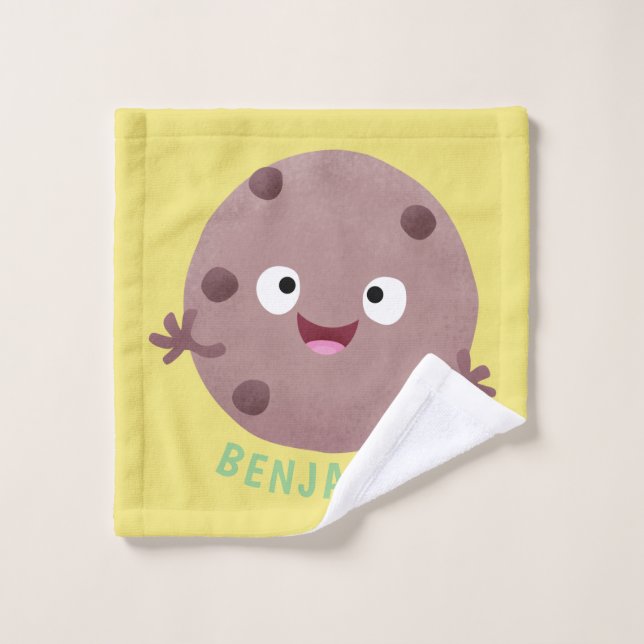 Caricature de biscuit à puce en chocolat (Gant de toilette)