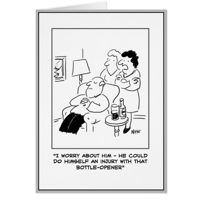 Caricature de blessure à la bière et à la bouteill (Devant)