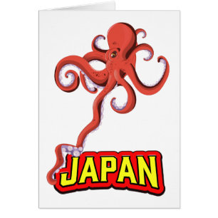 Caricature de calmar géant du Japon