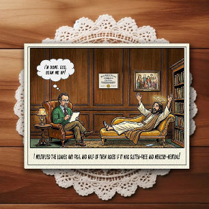 Caricature de carte postale humoristique de cabine