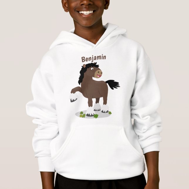 Caricature de cheval de trait de Cute Clydesdale (Devant)