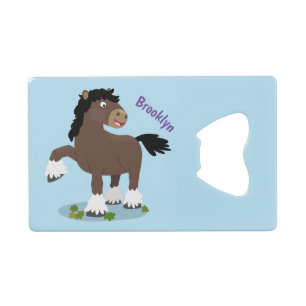 Caricature de cheval de trait de Cute Clydesdale