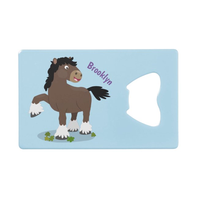 Caricature de cheval de trait de Cute Clydesdale (Devant (Horizontal))