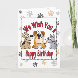 Caricature de chien Bonne carte d'anniversaire