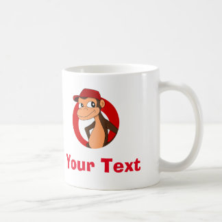Caricature de chimpanzé personnalisée tasse à café