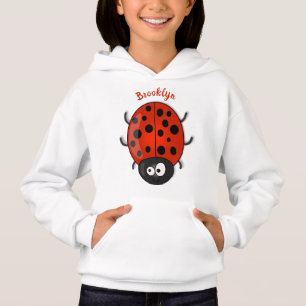Caricature de coccinelle rouge joyeux
