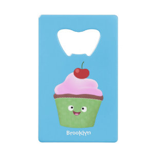 Caricature de cupcake joyeux
