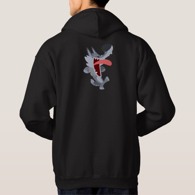 Caricature de danse mignonne Wolf Sweat - shirt à  (Dos)