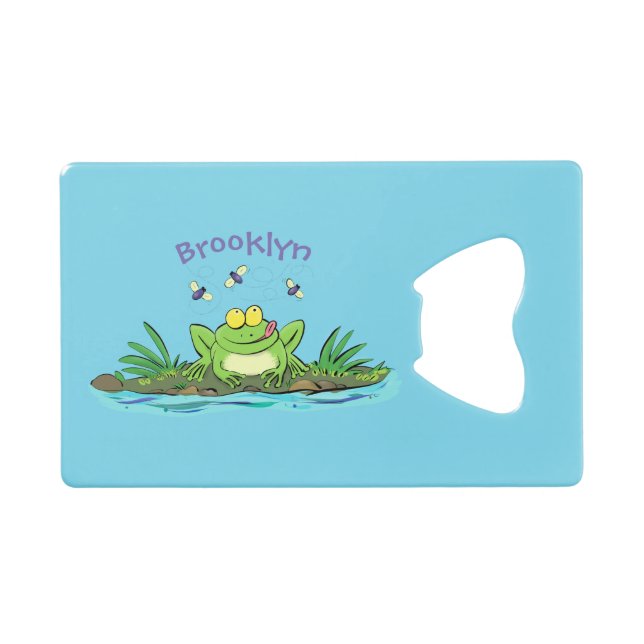 Caricature de grenouille vert mignon (Devant (Horizontal))