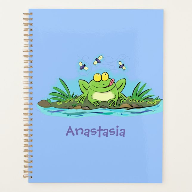 Caricature de grenouille vert mignon (Devant)
