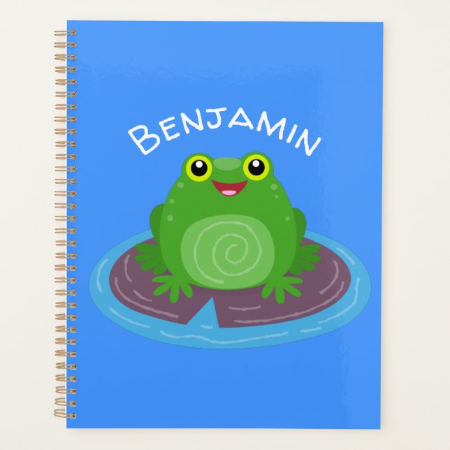 Caricature de grenouille verte mignonne (Devant)
