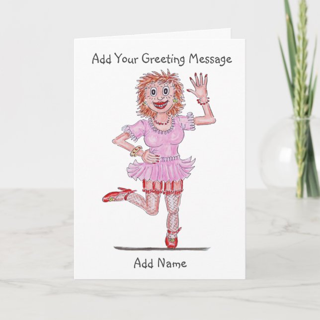 Caricature de la carte de femme souillée (Devant)