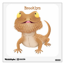 Caricature de lézard de dragon à barbe