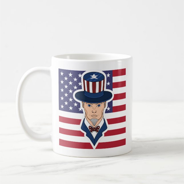Caricature de l'oncle Sam Coffee Mug (Gauche)