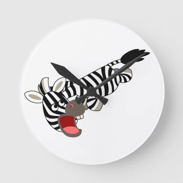 Caricature de marbre Zebra Horloge murale (Recto)