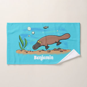 Caricature de natation de Cute platypus