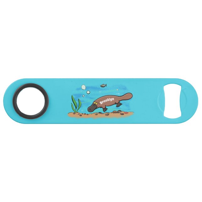 Caricature de natation de Cute platypus (Devant (Horizontal))