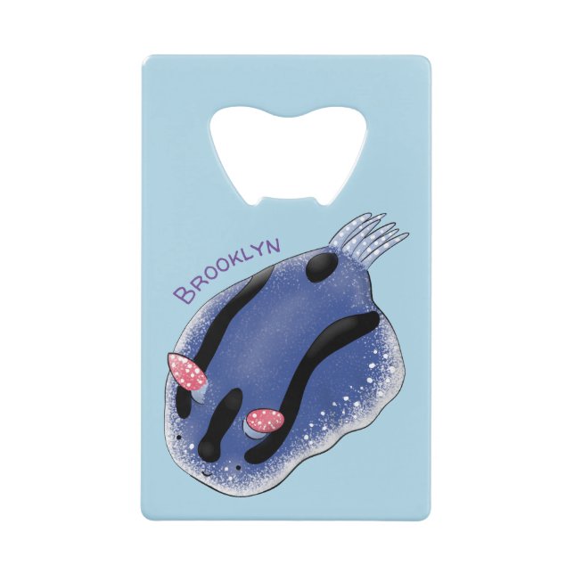 Caricature de nudibranche bleu mignon (Devant)