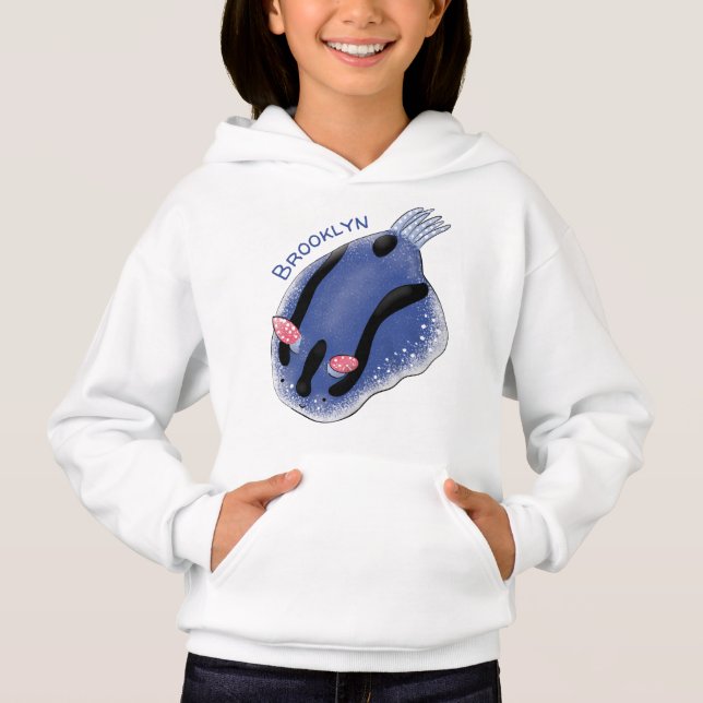 Caricature de nudibranche bleu mignon (Devant)