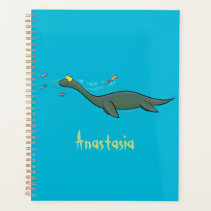 Caricature de plesiosaure, monstre marin mignon et