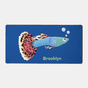Caricature de poisson tropical guppy très chic