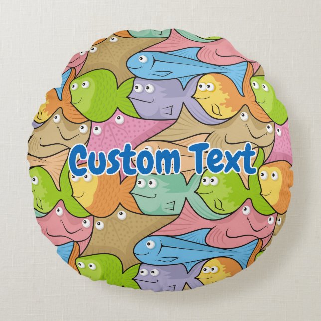 Caricature de poissons autour du coussin (Devant)