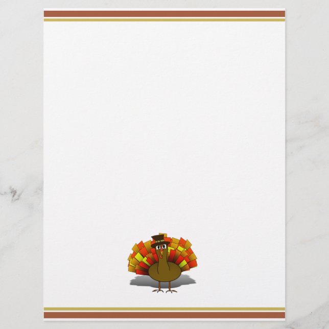 Caricature de Thanksgiving Turquie pèlerin (Devant)