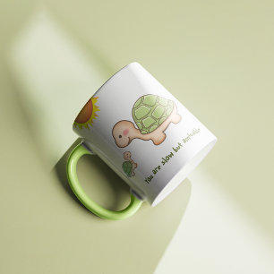 Caricature de tortue mignonne Café Mug